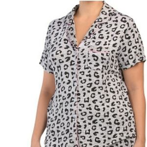 PJ COUTURE Leopard Cozy Lux Notch Short Set